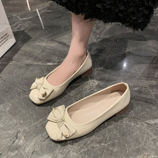 Damen elegante Ballerinas mit modischer Schleifenverzierung R&B