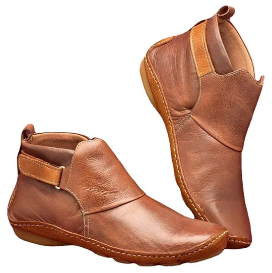 Damen elegante Stiefeletten aus hochwertigem mit modischem Riemen R&B