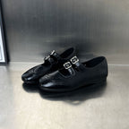 Damen elegante Ballerinas mit doppeltem Schnallenverschluss R&B