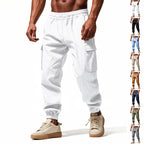 Herren lässige Cargo-Hose mit elastischem Bund und praktischen Seiten- und Oberschenkeltaschen R&B