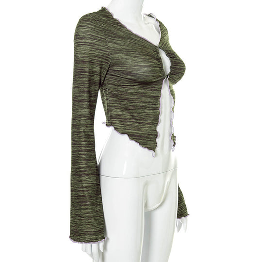 Damen Langarmshirt mit asymmetrischem Ausschnitt und detailverliebtem Cut-Out R&B