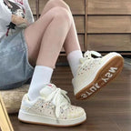 Damen Sportliche Freizeitsneaker mit floralem Motiv und atmungsaktivem Obermaterial R&B