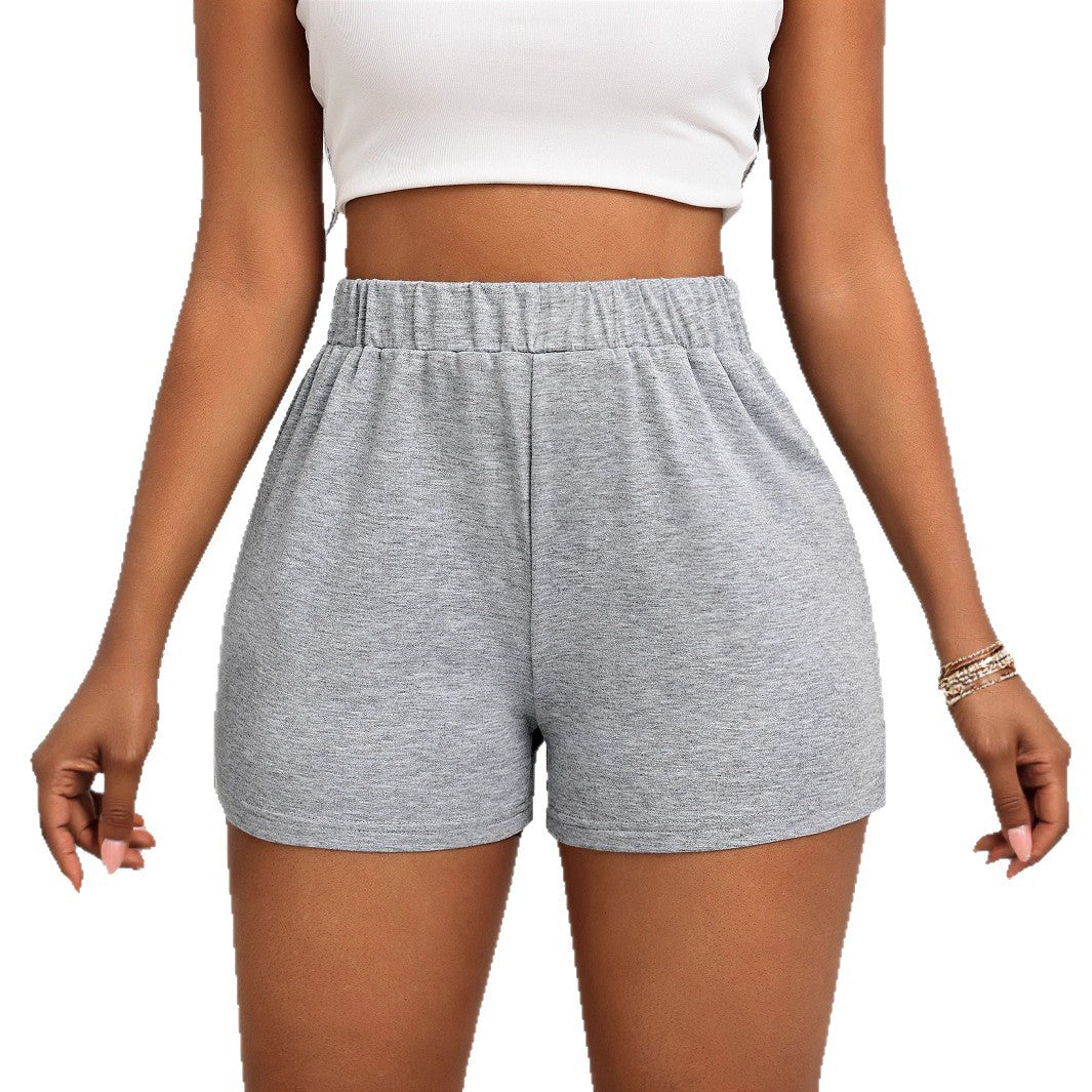 Damen Sportliche Shorts mit elastischem Bund und Seitentaschen R&B