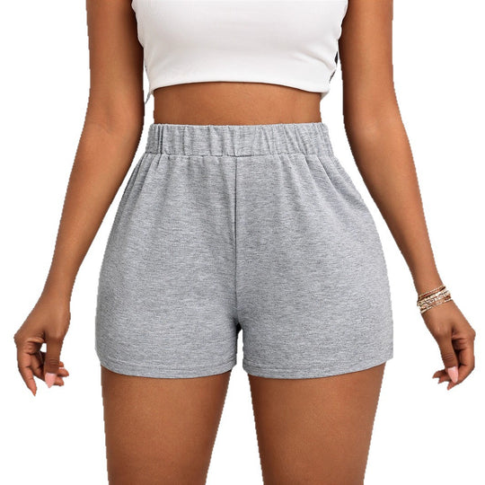 Damen Sportliche Shorts mit elastischem Bund und Seitentaschen R&B