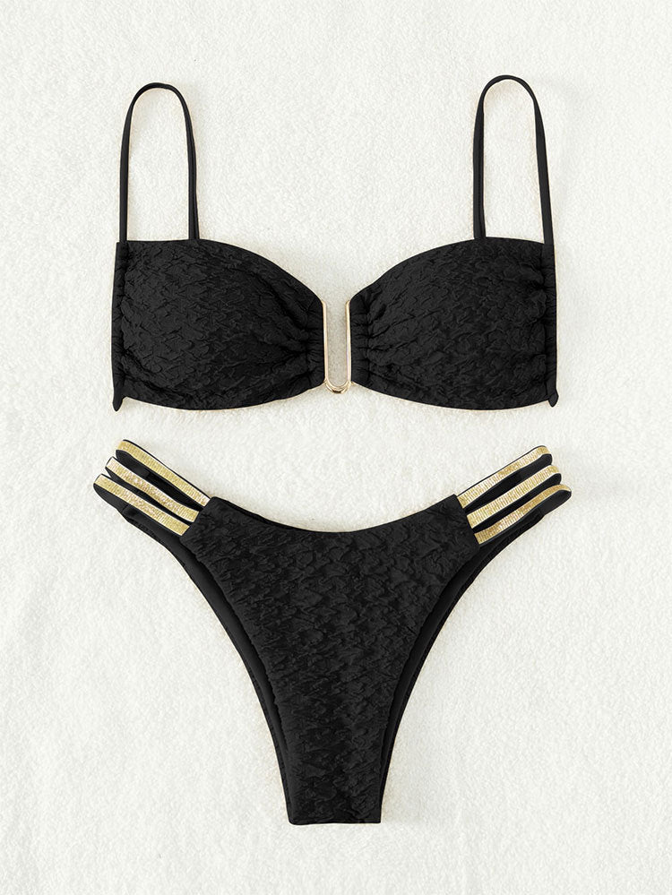 Damen Buste Top Bikini mit elegantem Rüschendesign R&B