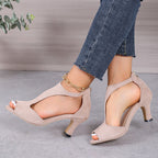 Damen elegante Peeptoe-Pumps mit raffiniertem Cut-Out-Design und komfortablem Absatz R&B