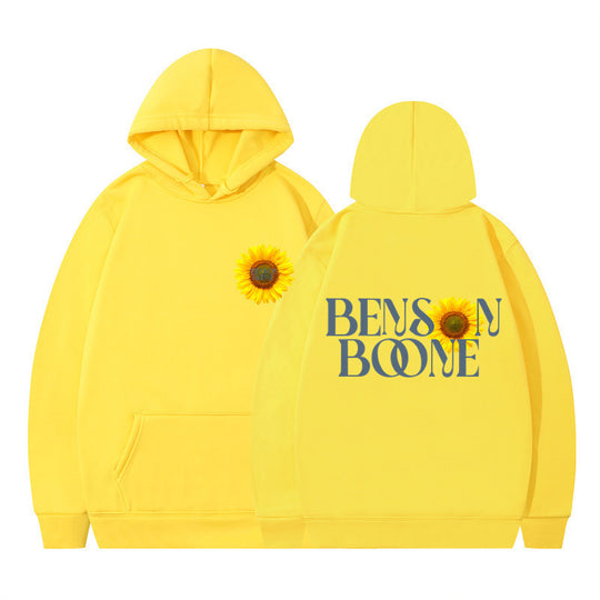 Damen Kapuzenpullover mit einzigartigem Sonnenblumenmotiv und bequemer Passform R&B