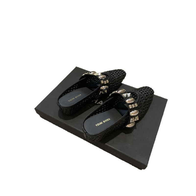 Damen elegante Mules mit modischem Netzdesign R&B