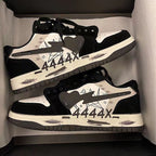 Damen Sneakers mit einzigartigen Herzapplikationen und kreativem Graf desig