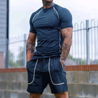 Herren Sportlicher Kurzarmanzug mit praktischem Taschendesign