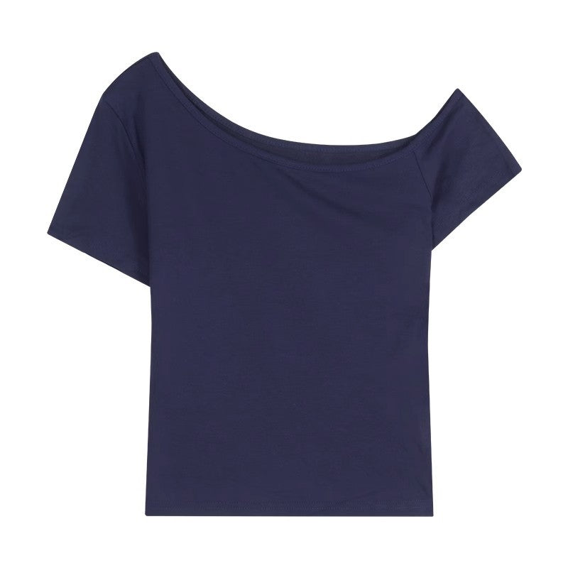 Damen figurbetontes Off-Shoulder Oberteil aus weichem Stretchmaterial R&B