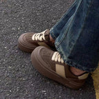 Damen Plateau Sneakers mit lässigem Retro-Design und weichem Obermaterial