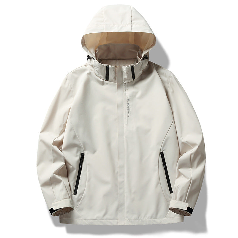 Damen wetterfeste Funktionsjacke mit verstellbarer Kapuze und atmungsaktiven Materialien R&B