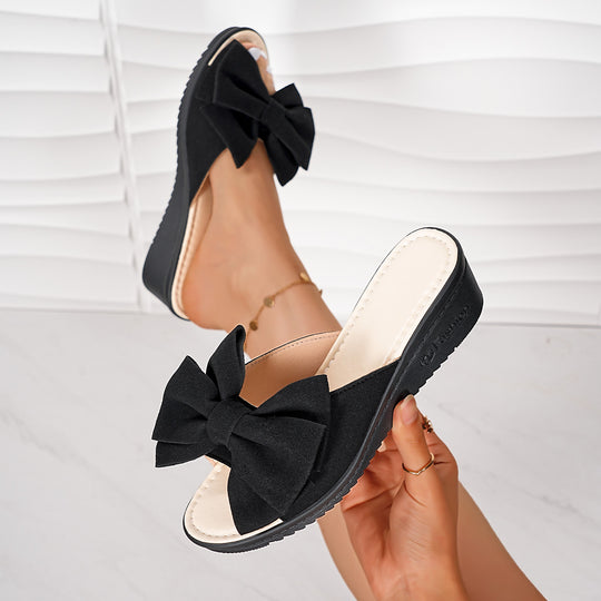 Damen Sandalen mit großem Schleifen-Design R&B