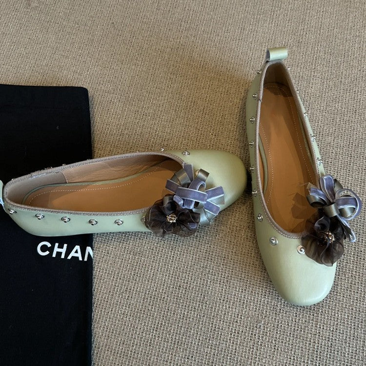 Damen Dekorative Ballerinas mit einzigartigen Applikationen