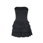 Damen Rüschensommerkleid mit schulterfreiem Design R&B