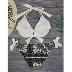 Damen Triangel-Bikini mit verstellbaren Trägern und elegantem Knoten R&B