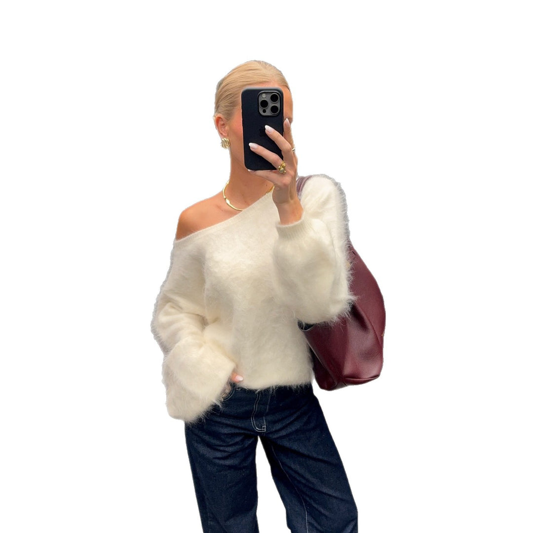 Damen Mohair-Mix Pullover mit Weichem Stoff & Oversized-Ärmeln | R&B