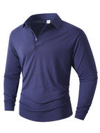 Herren Langarm Poloshirt mit modernem Schnitt R&B