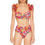 Damen Bikini-Set mit Rüschen und schickem Wickelrock R&B