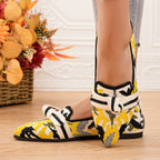 Damen Ballerinas mit stilvollem Kunstwerk-Woven-Design R&B
