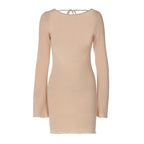 Damen langärmliges Mini-Kleid mit elegantem Schnitt R&B