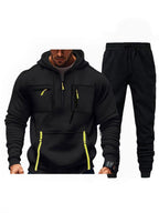 Herren multifunktionaler Kapuzenpullover und Jogginghose Kombination R&B