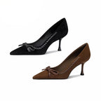 Damen elegante Pumps mit modischem Schleifen-Detail