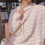 Damen Grobstrickpullover mit modischem Zopfdesign und weitem Schnitt R&B
