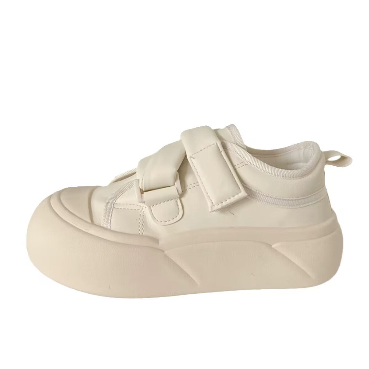 Damen Sneaker mit verstellbarem Klettverschluss und dicker Sohle R&B
