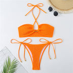Damen Bandeau-Bikini mit modischem Rüschen-Design und innovativer Schnittführung R&B