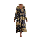 Damen Wickelkleid mit Glanz- und Mustereffekt R&B