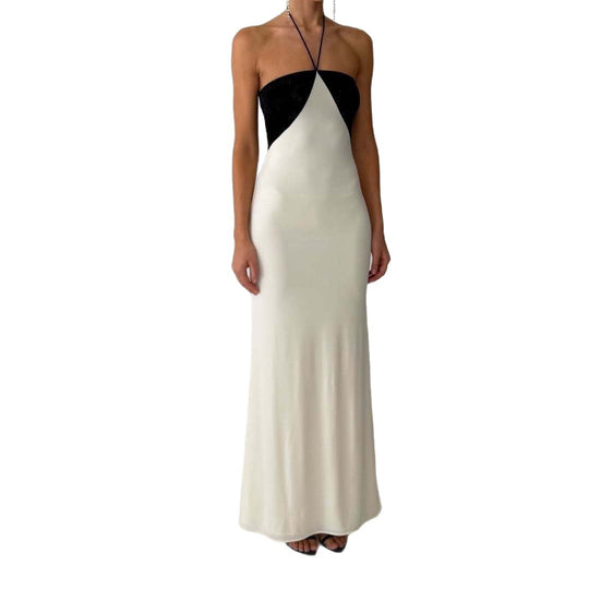 Damen Elegantes Abendkleid mit schimmerndem Oberteil und schmalem Schnitt R&B