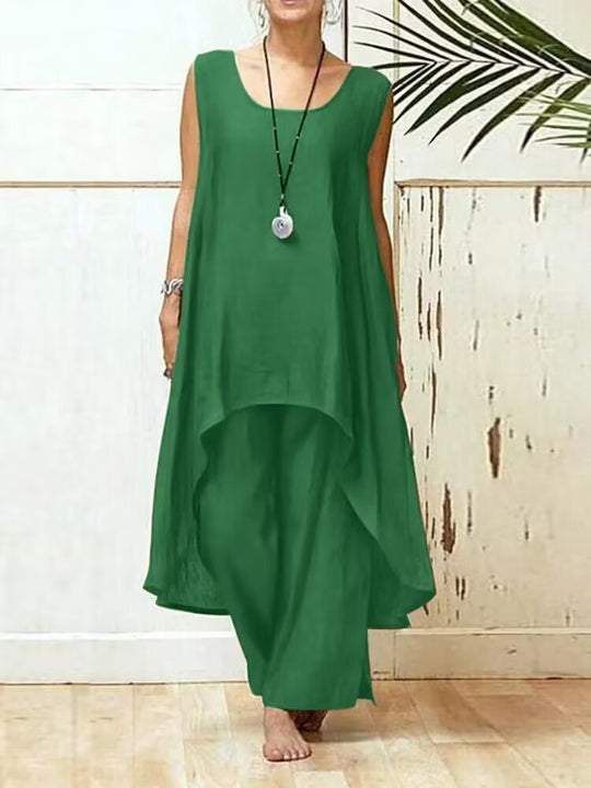 Damen Fließendes Tunika Maxi Overall R&B