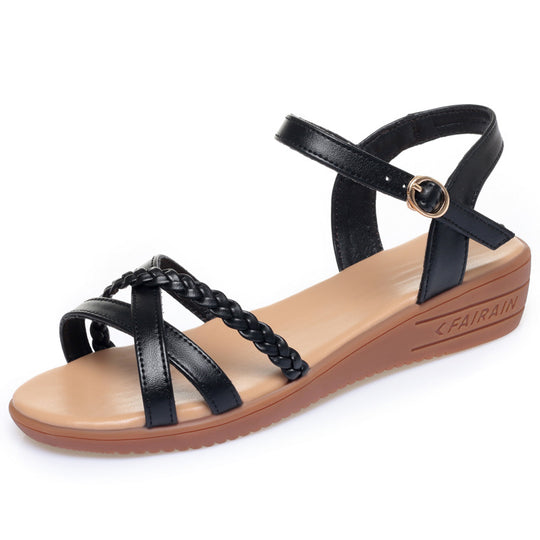 Damen Komfortable Sandalen mit geflochtenem Riemendesign R&B