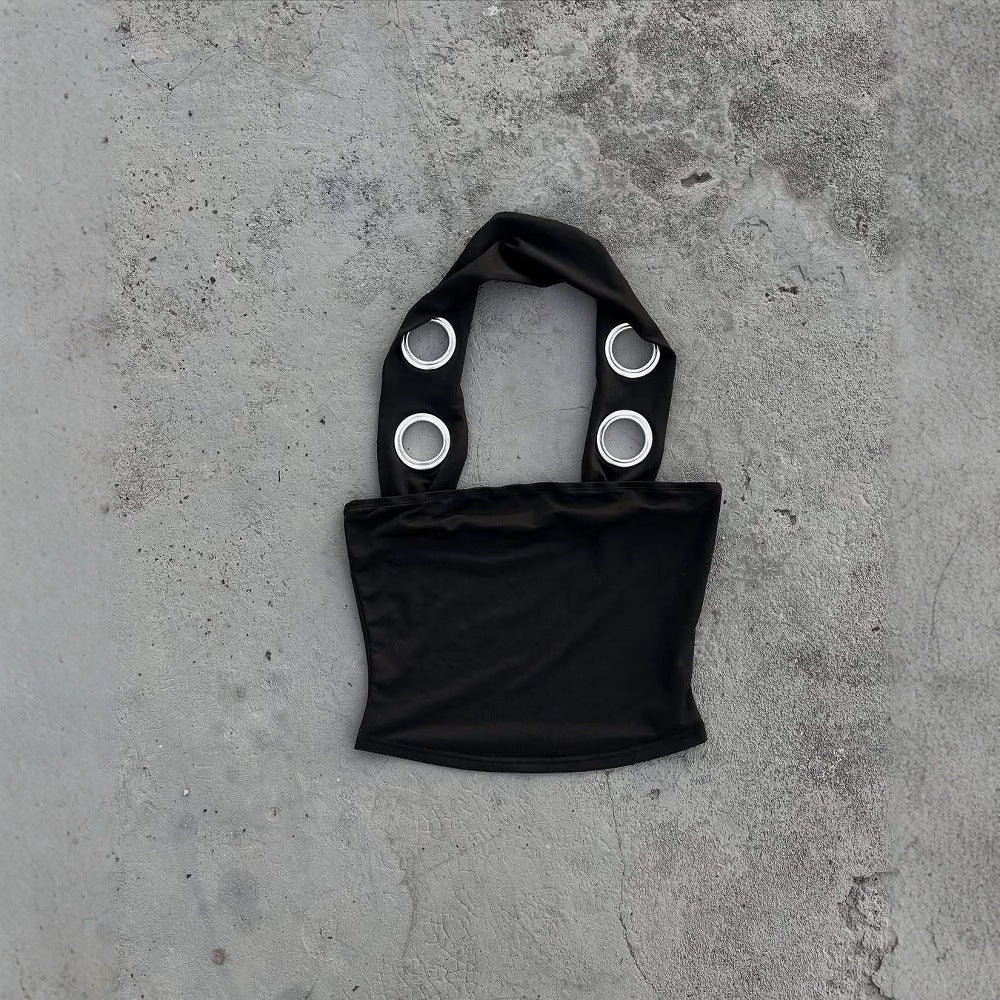 Damen Sportliches Top mit verstellbaren Riemen R&B