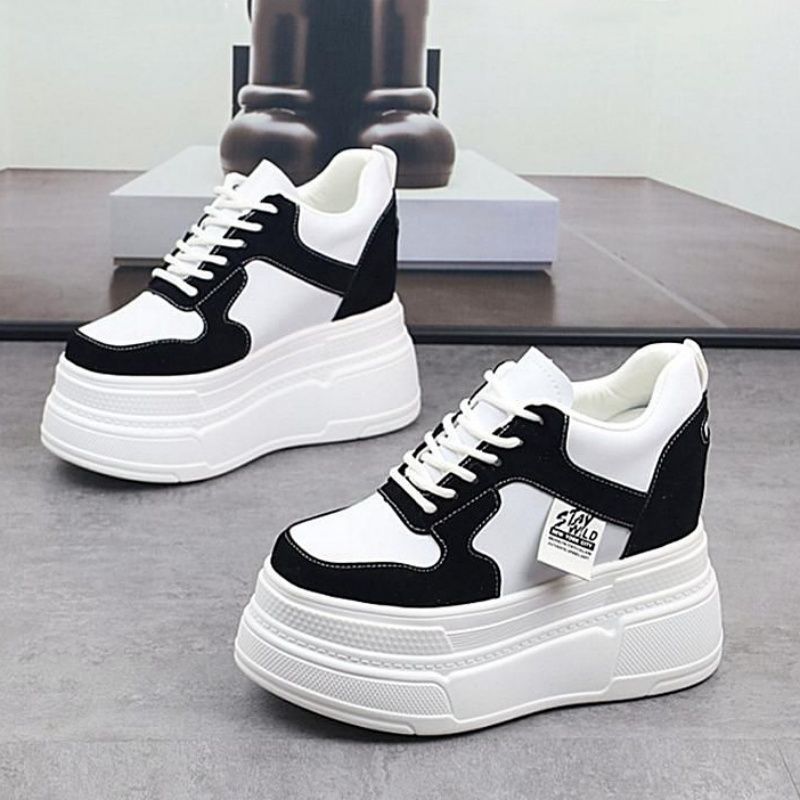 Damen Plattform Sneakers mit modischer Silhouette und stabiler Sohle