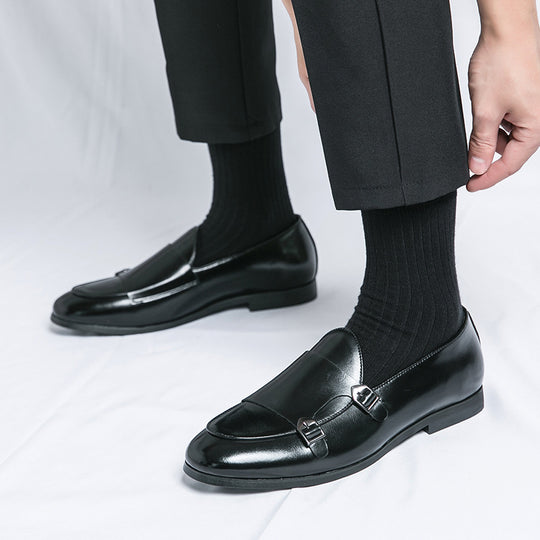 Damen Elegante Mokassins mit doppeltem Schnallenverschluss R&B