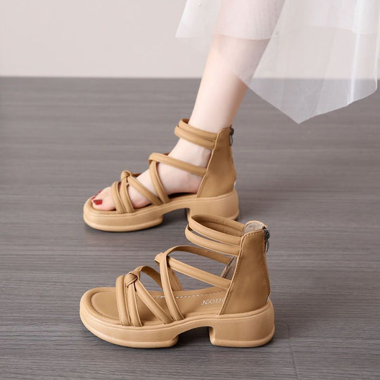 Damen Modische Sandalen mit innovativem Riemchen-Design R&B