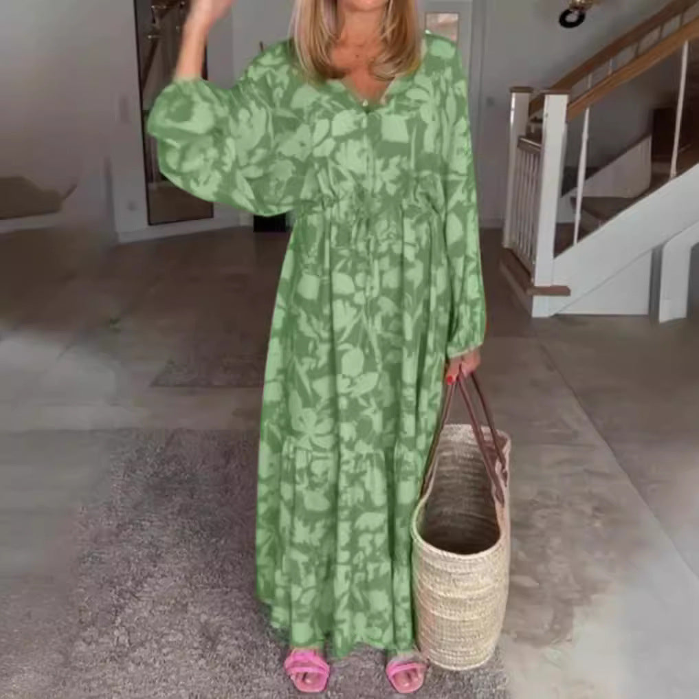 Damen Maxikleid mit raffiniertem Schnitt und eleganten Details Heidi-Mode