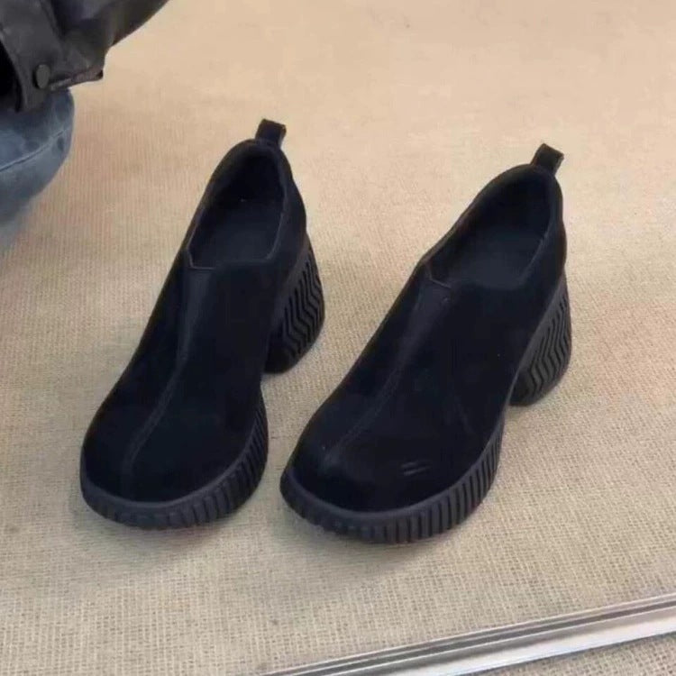 Damen modische Stiefeletten im angesagten Design mit erhöhter Laufsohle R&B