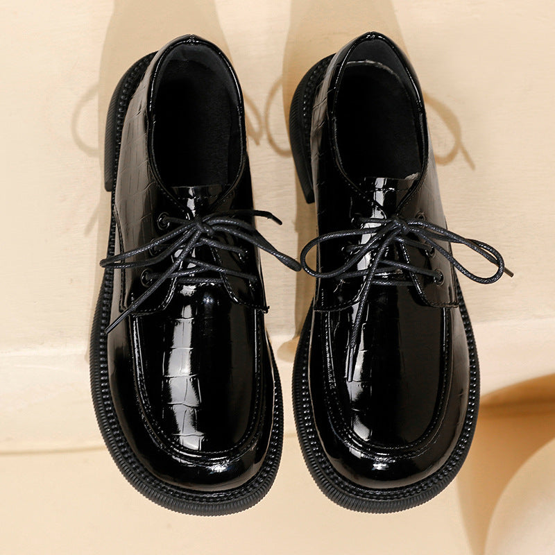 Damen Klassische Schnürschuhe aus hochwertigem Kunstleder mit rutschfester Sohle R&B