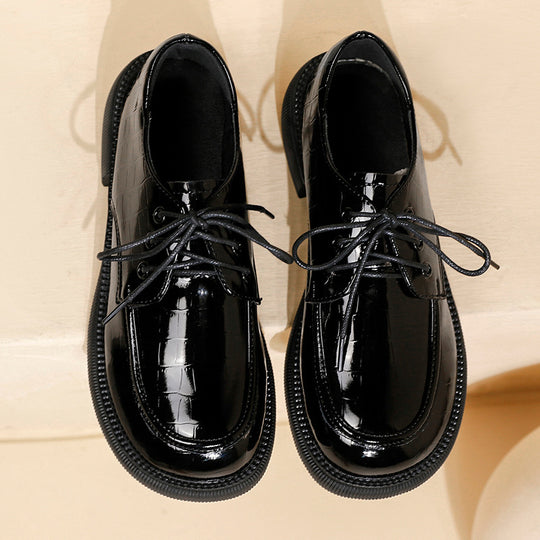 Damen Klassische Schnürschuhe aus hochwertigem Kunstleder mit rutschfester Sohle R&B