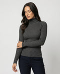 Damen Langarmshirt Slim Fit Stehkragen Amerikanischer Stil Herbst Oberteil