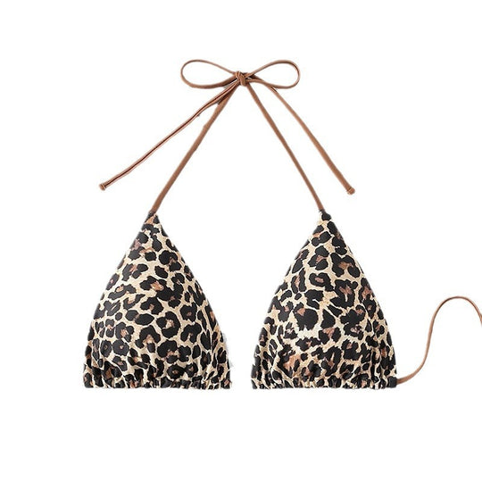 Damen Triangel-Bikini mit verspieltem Leopardenmuster R&B