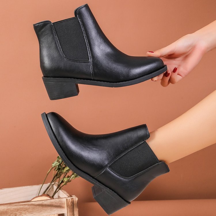 Damen Chelsea-Stiefeletten aus veganem mit elastischen Seiteneinsätzen R&B
