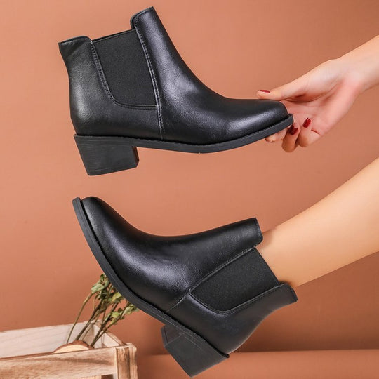 Damen Chelsea-Stiefeletten aus veganem mit elastischen Seiteneinsätzen R&B