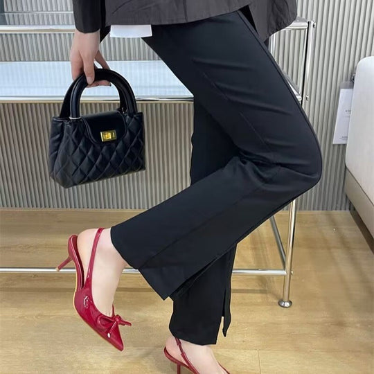 Damen Slingback-Pumps mit dekorativem Schleifenakzent R&B