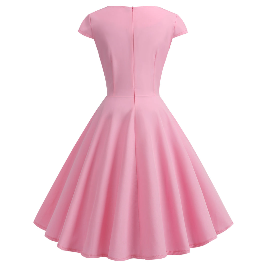 Damen A-Linien Kleid mit elegantem Taillenschnitt und schwingendem Saum R&B