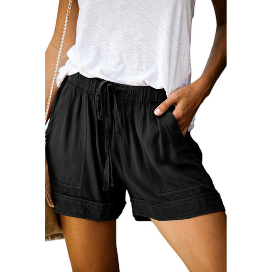 Damen Bequeme Sommer-Shorts mit elastischem Bund und praktischen Taschen R&B